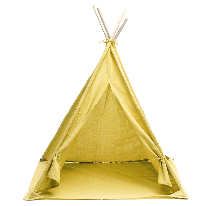 1.6/1.8M Kids Play Tents Cotton Canva Folding Indoor Outdoor Playhouse Triangle Indian Children Baby Game Funny House Wigwam Camping Tent