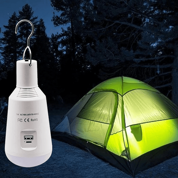 Ipree® Solar Work Lamp Outdoor Solar Panels Light Multi-Function Camping Tent Lamp USB Rechargeable Lamp E27 Emergency Bulb Lamp