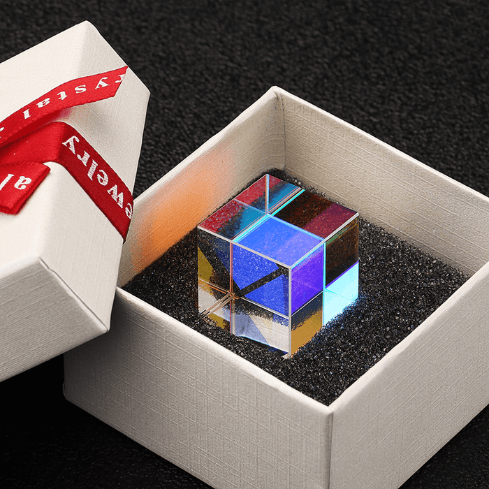 20Mm/23Mm/25Mm Optical Glass Crystal Combiner Prism X Cube RGB Dispersion Splitter W/ Gift Box