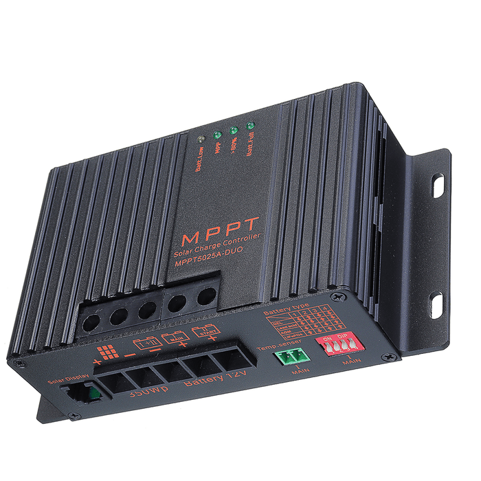 MPPT5025A-DUO MPPT 25A 12V Solar Charge Controller with LCD Solar Regulator for Solar Panel Charger