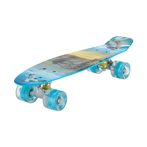 Aluminum PP Plastic Fish Board Flash Wheels Beginner Children Skateboard Silent Flexible Turning for Outdoor