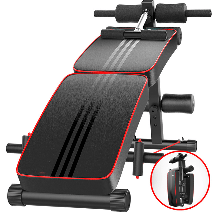Bominfit WB4 Multifunctional Sit-Up Bench Foldable Abdominal Machine 10 Gear Adjustable Trainer Board with Pillow Home Gym Fitness Equipment