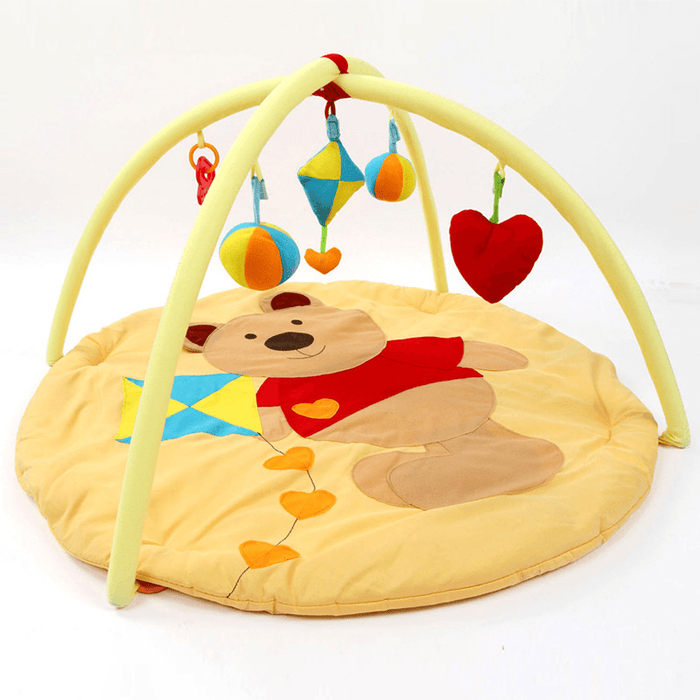 Tiger / Bear Cartoon Baby Gym Play Mat Toddler Infant Lay & Fun Jigsaw Hanging Rsck Toy