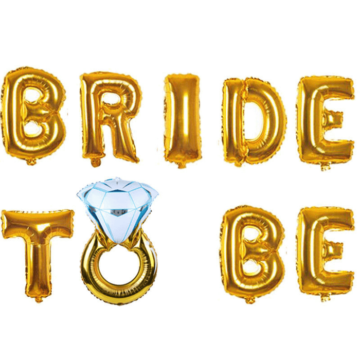Bride to Be Wedding Veils Ring Crown Bridal Sash Party Decoration Set Gold Color Wedding Decor