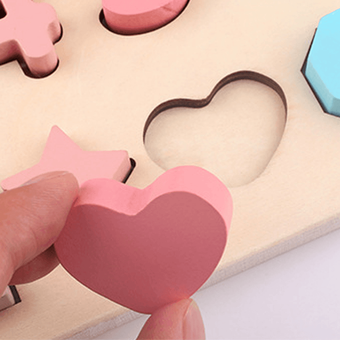 Kids Children Wooden Numbers Math Puzzle Board for Toddlers Educational Early Learning Toys