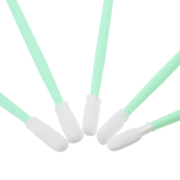 100Pcs Polyester Swab Sticks Microfiber Cleaning Head Swab for Solvent Printer Optical Equipment