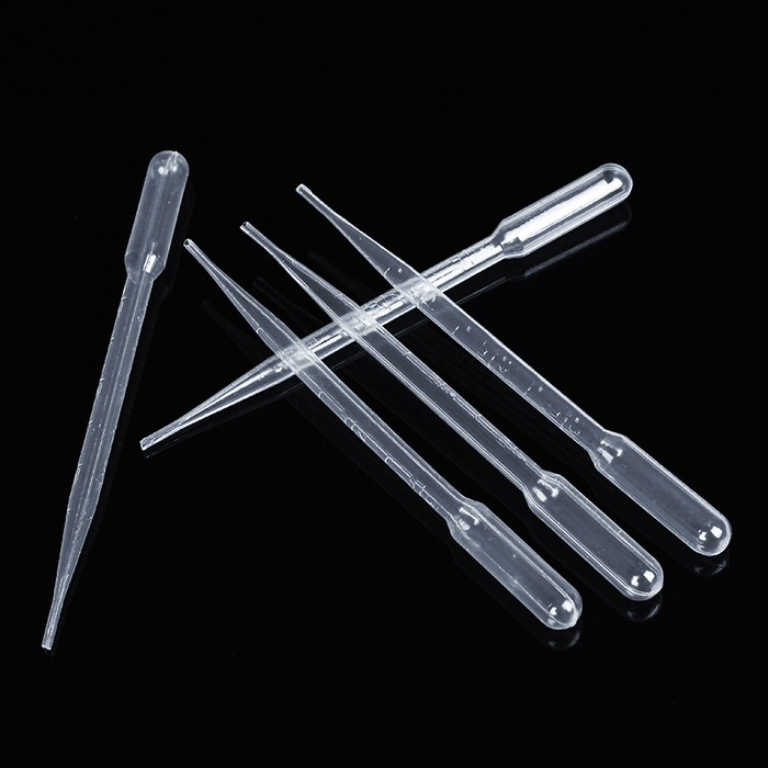 100Pcs 1/2/3/5/10Ml Disposable Transfer Pipettes Plastic Graduated Pasteur Pipette Dropper Polyethylene