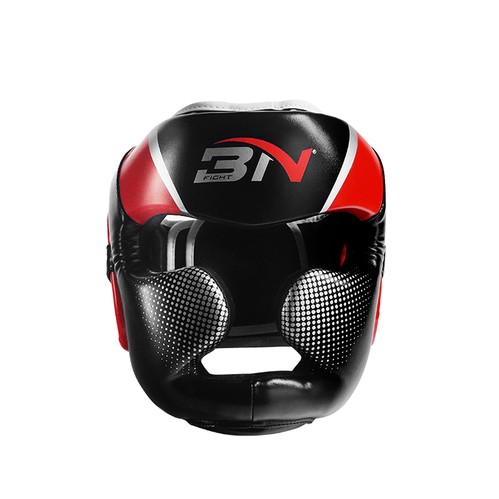 BN FIGHT Full-Covered Boxing Helmet Muay Thai PU Leather Training Sparring Boxing Headgear Gym Equipment Taekwondo Head Guard