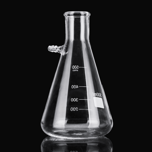 500Ml Clear Borosilicate Glass Filtering Flask Vacuum Filtration Flask Bottle Lab Glassware