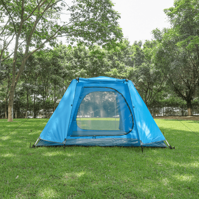 Tooca 4-Persons Camping Tent 3 Colors Double Instant Set Waterproof Outdoor Sun Shade Shelters Beach Backpacking Hiking