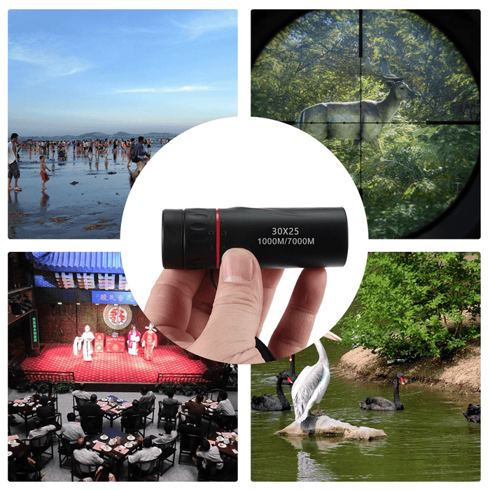 Ipree® DA30X25 HD Monocular Telescope Waterproof Mini Portable Military 10X Scope for Camping Travel