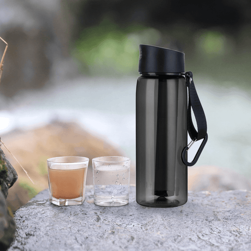 Ipree® Water Purifier Bottle 2-Stage Water Purifier Cup Emergency Filter Straw for Hiking Backpacking Travel Camping Survival Tools