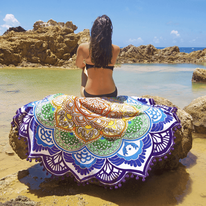 Honana WX-91 Bohemian Tapestry Totem Lotus Beach Towels Yoga Mat Camping Mattress Bikini Cover