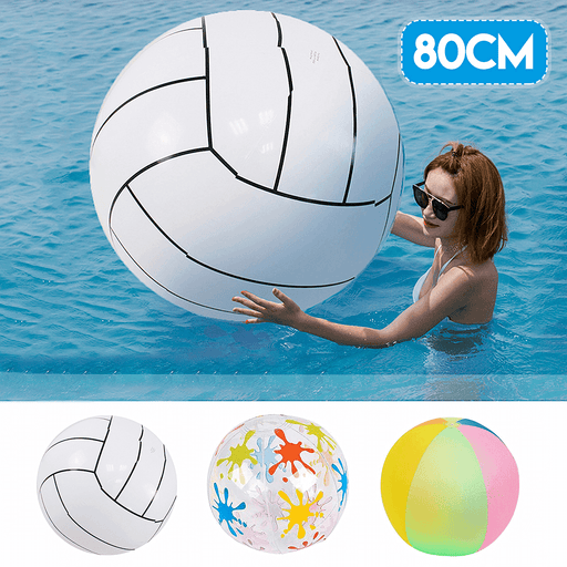 80Cm Inflatable Beach Ball Adult Kids Swimming Pool Water Toys Summer Water Sport Play Ball Gift Camping Beach Travel