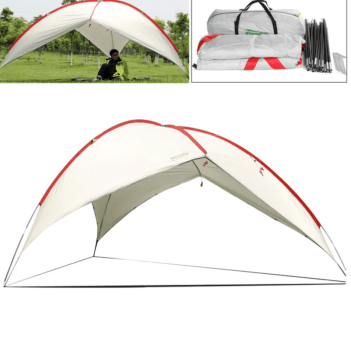 Outdoor Sun Shade Tent Camping Tent Breathable Sun-Resistant Tear-Resistant Fabric Waterproof Beach Tent Sunshade