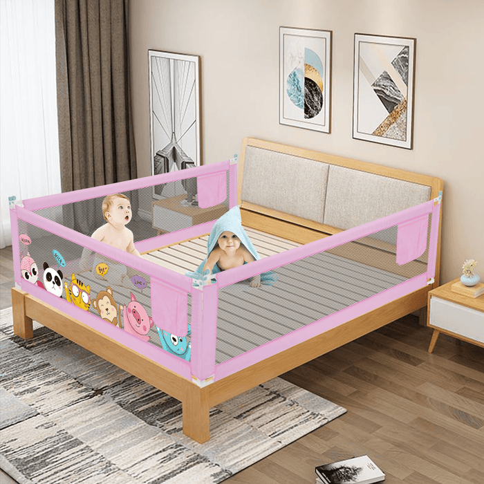 5-Level Adjustable Height Baby Bed Rail Fence Guardrail Infant Toddler Safety Gate Children Protective Gears