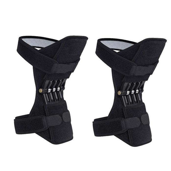 1 Pair Knee Support Power Lift Spring Joint Brace Pads Breathable Knee Pad Fitness Sports Protector