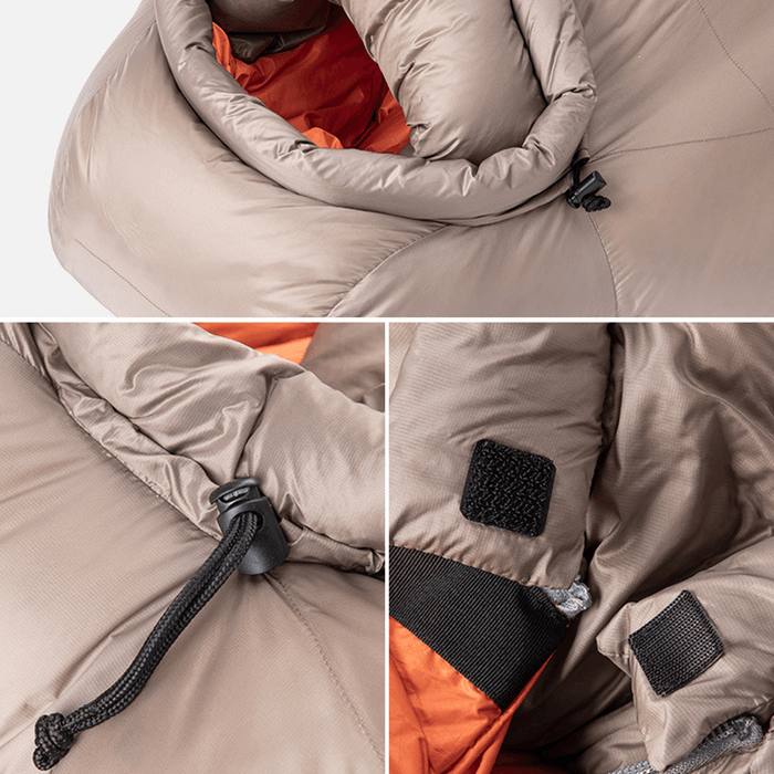 Naturehike 20D 380T Nylon Folding Camping Sleeping Bag Outdoor Adult Single Goose down Sleeping Bag Waterproof Mummy Sleeping Sack