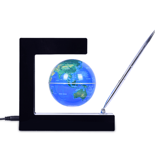 4" Inch Magnetic Levitation Floating Globe World Map LED Night Light Home Office Decor