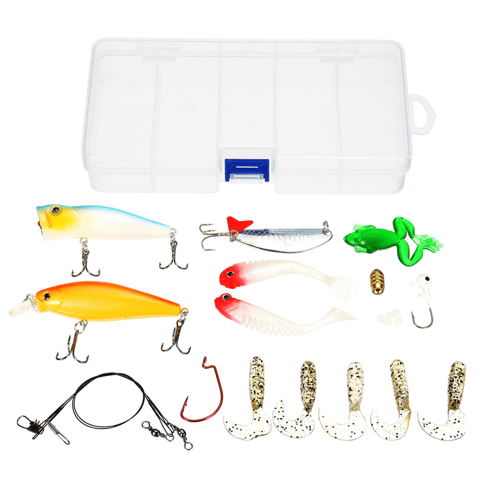 ZANLURE 18/20/22/28/29/33 Pcs Fishing Lure Set Fish Bait and Fish Hook Set Multifunctional Fishing Accessories with Box