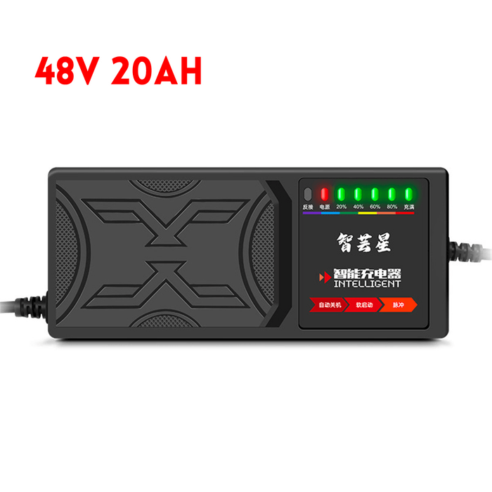 48V 20AH/60V 20AH/72V 20AH 7-Light Electric Vehicle Battery Charger Adapter