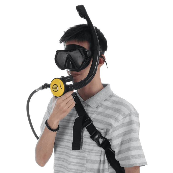 DIDEEP X4000Plus 1L Scuba Diving Cylinder Set Mini Oxygen Tank Respirator Snorkel Tube Anti-Fog Diving Goggles Air Pump Storage Bag