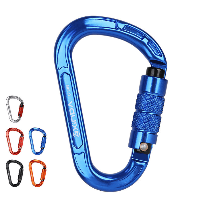 XINDA 8123TN Aluminum Alloy Carabiner 8KN 25KN Pull Outdoor Climbing Hanging Buckle Hook Keychain