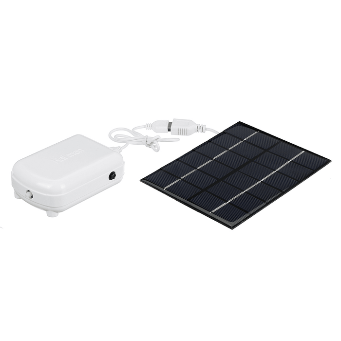 Solar Powered Air Pump Kit 5W Solar Panel Oxygen-Increasing Oxygen Air Pump Waterproof