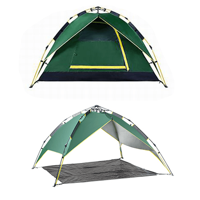 Ipree® 200 X 200 X 135Cm 3-4 Person Camping Tent Dual Layer Waterproof Windbreak Portable Outdoor Equipment