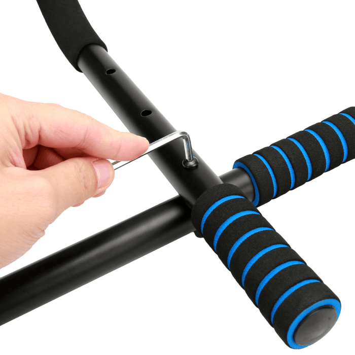 SGODDE 85CM Adjustable Door Frame Pull up Bar 100KG Pull-Up Bar without Screws Robust with Foam for Upper Body Workout Fitness Home Training