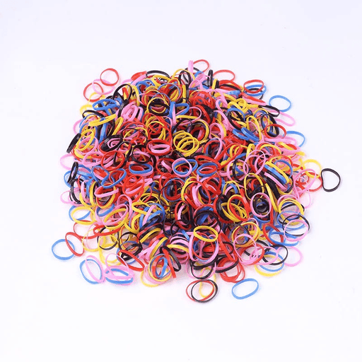 Bulk Pack of 2000 Multicolor Elastic Hair Bands for Adults and Children - Perfect for Braided and Ponytail Hairstyles