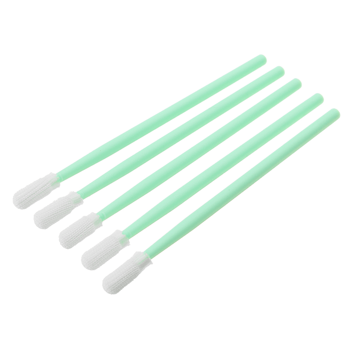 100Pcs Polyester Swab Sticks Microfiber Cleaning Head Swab for Solvent Printer Optical Equipment