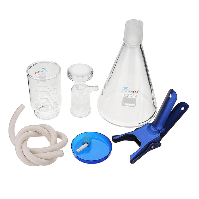 1000Ml Glass Sand Core Vacuum Filtration Apparatus Liquid Solvent Filter Unit Device Flask Funnel Clamp Kit