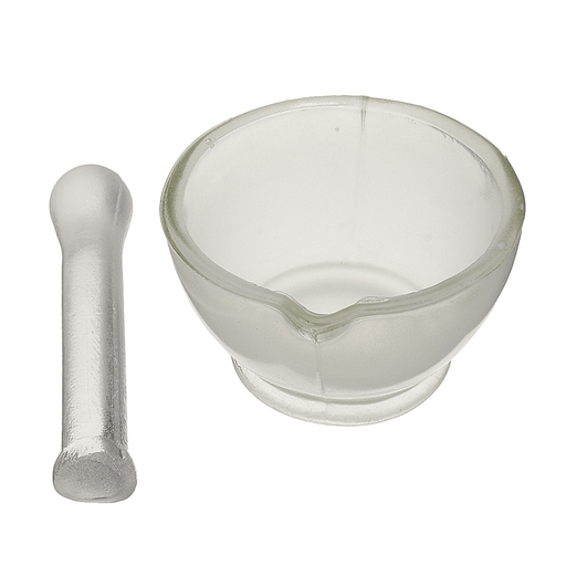 60Mm Footed Glass Mortar and Pestle Set Lab Grinder Experimental Grouting Bowl Tool