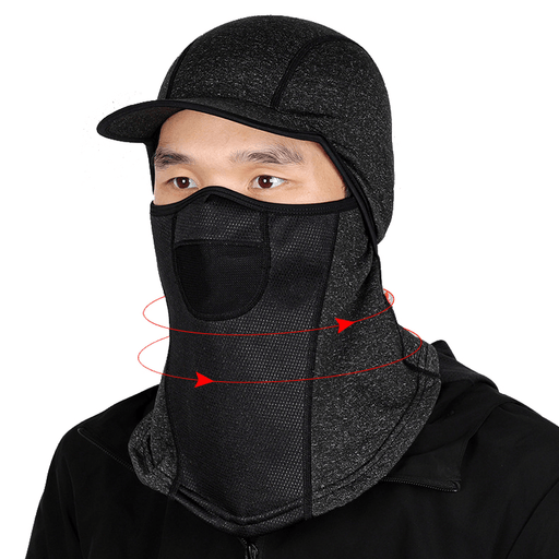 WEST BIKING Winter Cycling Mask Fleece Head Cover Full Face Warm Windproof Neck Cover for Winter Sport