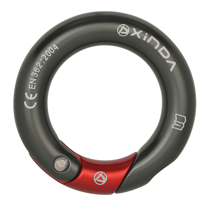 XINDA Outdoor 23KN Openable Connecting Ring 7075 Aluminium Multi Uniform Force Directional Gated Ring for Climbing