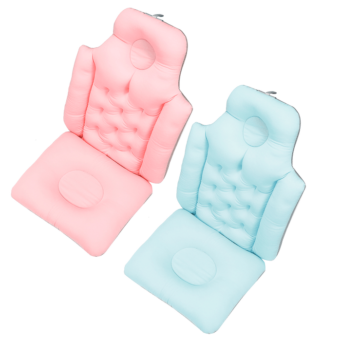 Adult Folding Bathtub Cushion Washable SPA Head Rest Pillow Baby Bathing Pad Bathtub Cushion Set