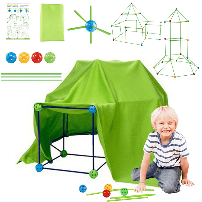 Ipree® Kids DIY Building Tent Creativity Intellectual Training Rockets Tunnels Tower Play Tent for Boys Girls Gift Outdoor Garden Home