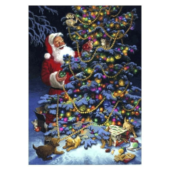 Full Drill Santa Claus DIY 5D Diamond Paintings Cross Stitch Kits Home Decorations