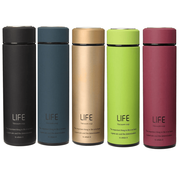 500Ml /18 Oz Insulated Stainless Steel Water Vacuum Bottle Double-Walled Coffee Cup Flasks Thermo for Hot and Cold Drinks Travel Mug for Outdoor Sports Hiking Running