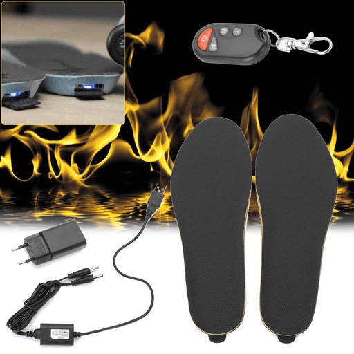 Electric Heated Shoe Insole Foot Warmer Heater Battery Warm Socks Ski Boot