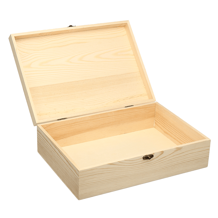 Wooden Vintage Treasure Chest Wood Jewelry Storage Box Case Organiser Ring