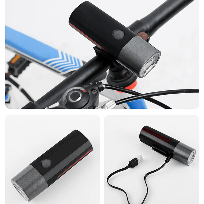 T6 650LM 4 Modes 360° Rotatable USB Rechargeable Bike Head Light Waterproof Headlight Flashlight Night Riding