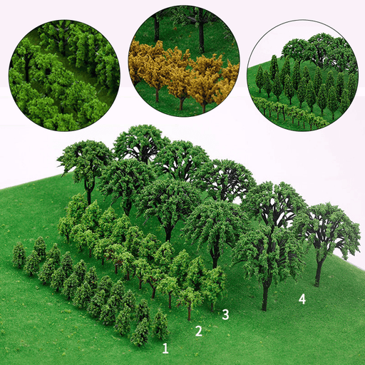 2.8Cm-8.5Cm Mini Railway Road Landscape Scenery Tree Scale DIY Sand Table Model Building Tree