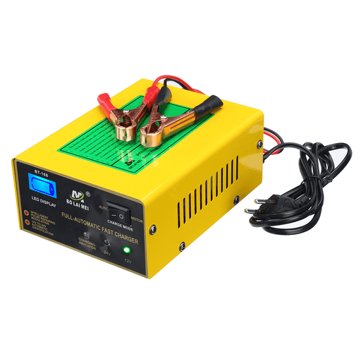 12V/24V 15A Auto Lead Acid Battery Charger Intelligent Pulse Repair LCD for Car Motorcycle