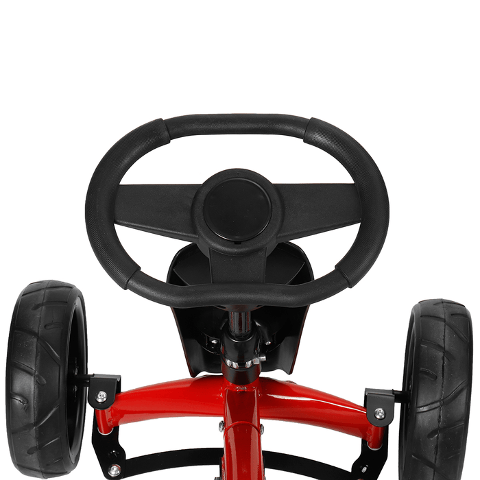 4 Wheel Kids Kart 2 Pedal Adjustable Seat Car Kids' Pedal Bike Children Bicycle Ride-On Toy Max Load 165Lbs for 2-5 Years Old