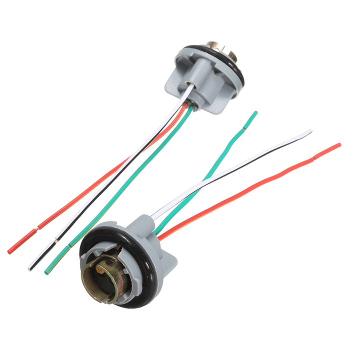 2Pcs Turn Light Brake LED Bulb Socket Connector Wire Harness for 1157 Bay15D