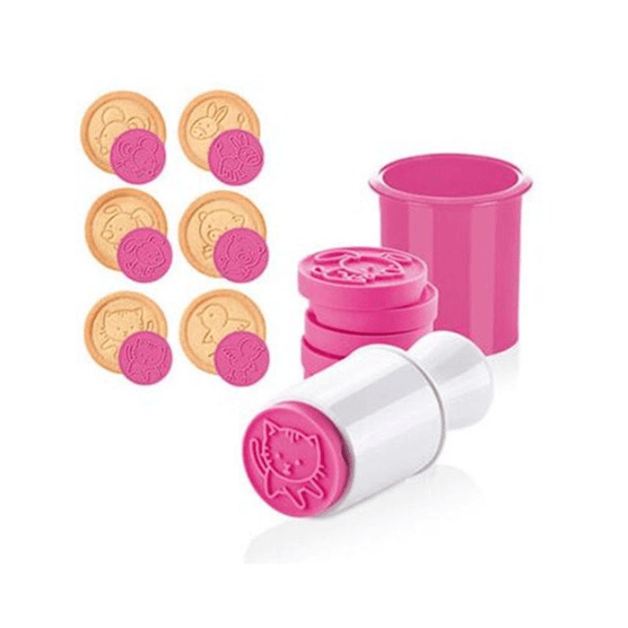 6Pcs Christmas Cookie Stamp Biscuit Mold Cookie Plunger Cutter DIY Baking Mold