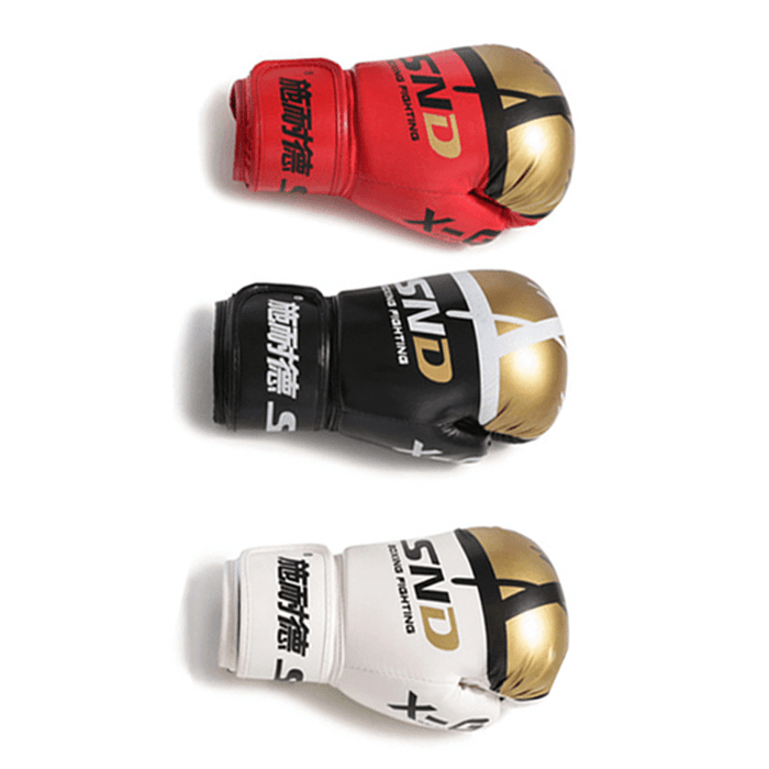 SND 10OZ Professional Breathable Boxing Gloves Men Fight Gloves for Karate Muay Thai Boxing Training