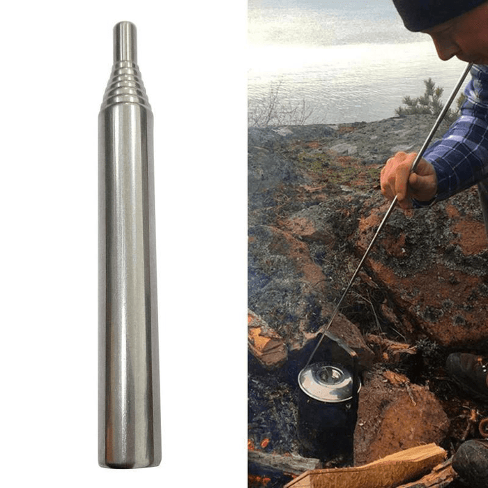 Ipree® Outdoor Camping Stainless Steel Fire Blow Tube Blowpipe Camping BBQ Blower Tool